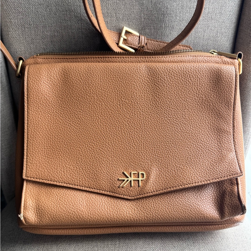 Freshly Picked Crossbody  Bag. Cognac Brown. Adjustable Strap. See  Pics.